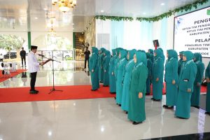 Perkuat Peran Perempuan, Bupati Lantik Pengurus PKK dan Posyandu Tanbu