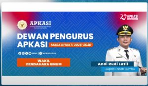 Bupati Tanah Bumbu Dikukuhkan Sebagai Wakil Bendahara Umum APKASI 2025–2030