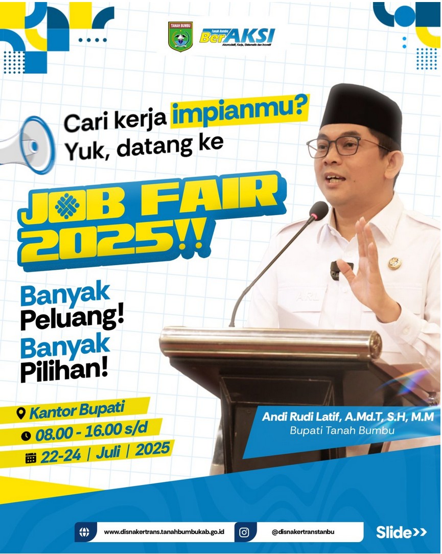 Job Fair 2025 Tanah Bumbu Buka 621 Lowongan Kerja, Dorong Penyerapan Tenaga Kerja Lokal