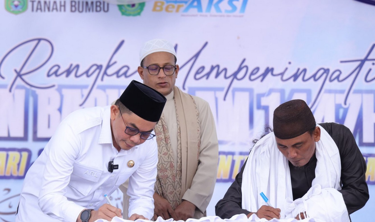 Pemkab Tanbu Teken MoU Beasiswa Santri, Dukung Peningkatan Akses Pendidikan Pesantren