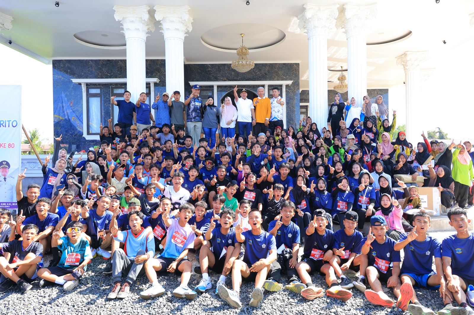 Semarak Kemerdekaan, Ratusan Pelajar Ikuti Fun Run Susur Sungai Barito di Tabunganen